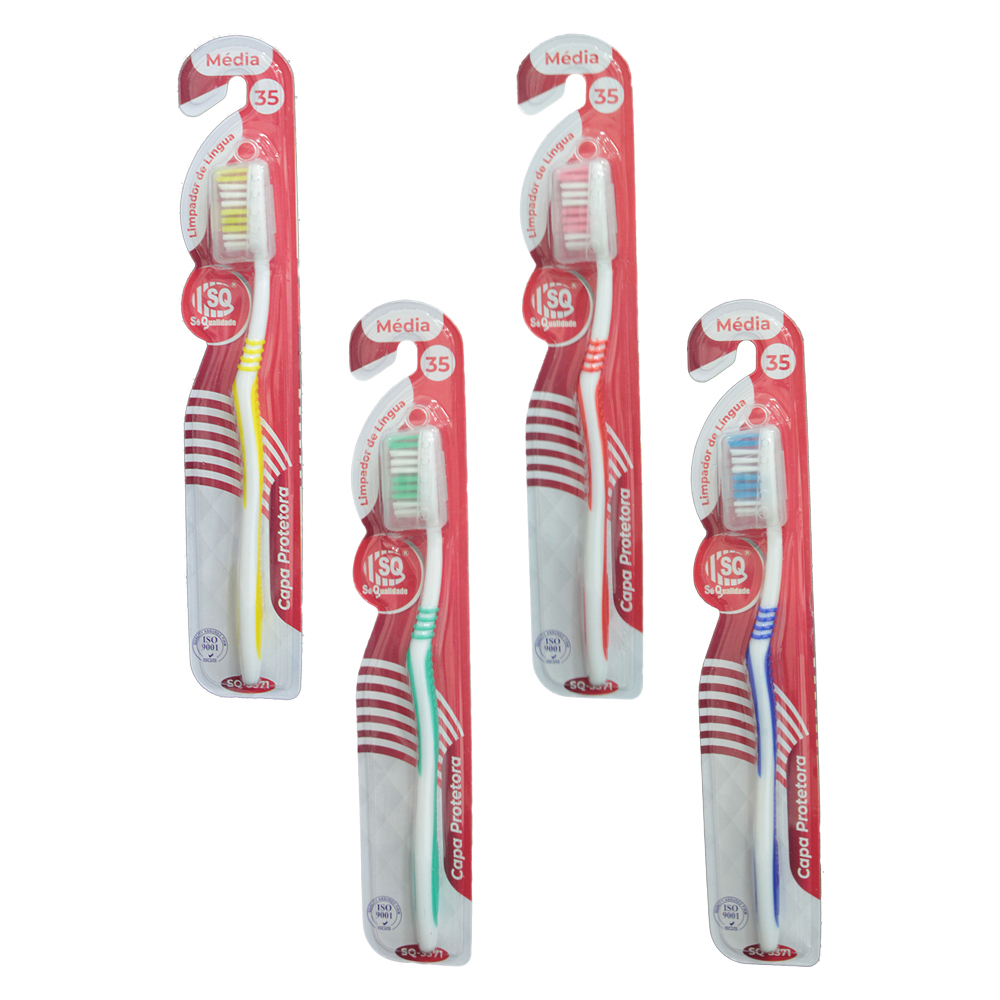 ESCOVA DENTAL MEDIA COM PROTETOR DE CERDA
