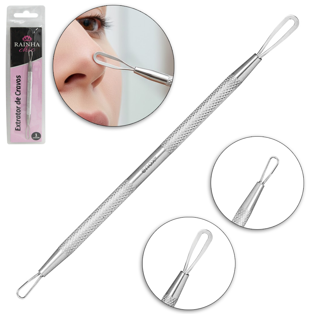 EXTRATOR DUPLO PARA CRAVOS E ESPINHAS DE INOX  RAINHA CHIC 11CM