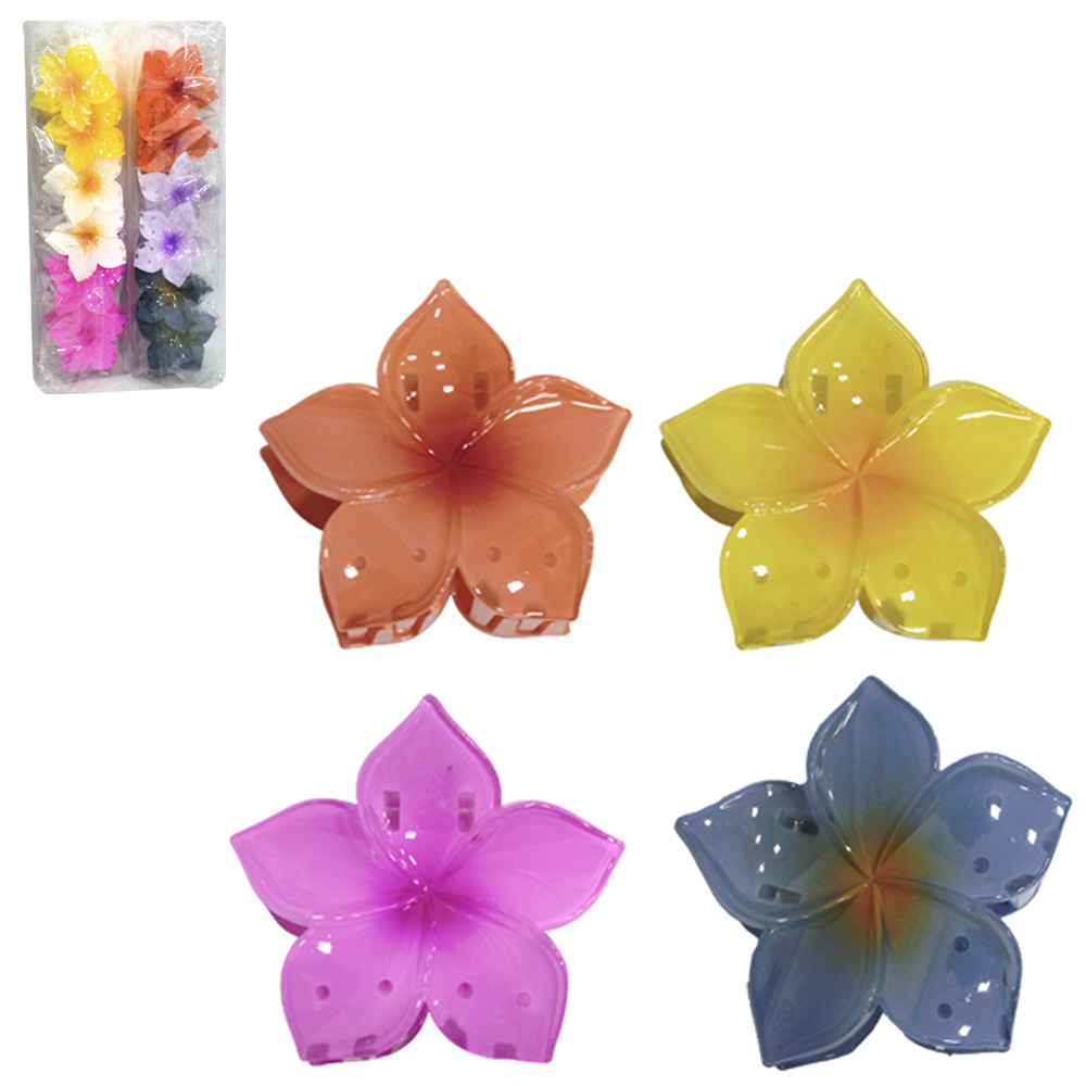 KIT ACESSORIOS PARA CABELO PIRANHA FLOR COM 12 PECAS