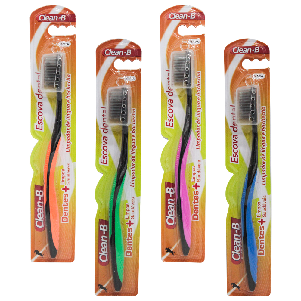 ESCOVA DENTAL MACIA COM PROTETOR DE CERDA CLEAN-B
