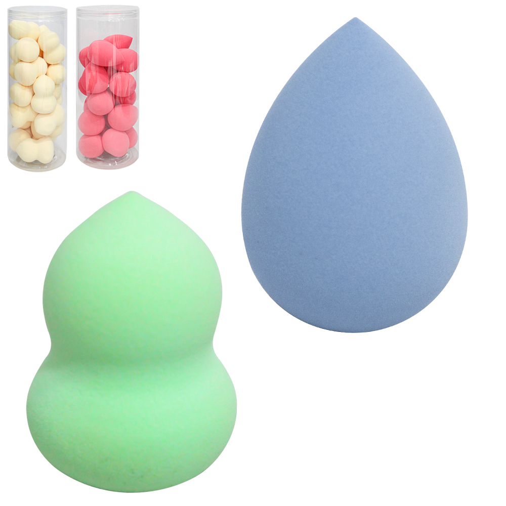 ESPONJA PARA MAQUIAGEM GOTA COM 18 PECAS NO TUBO 6X4CM DE Ø 