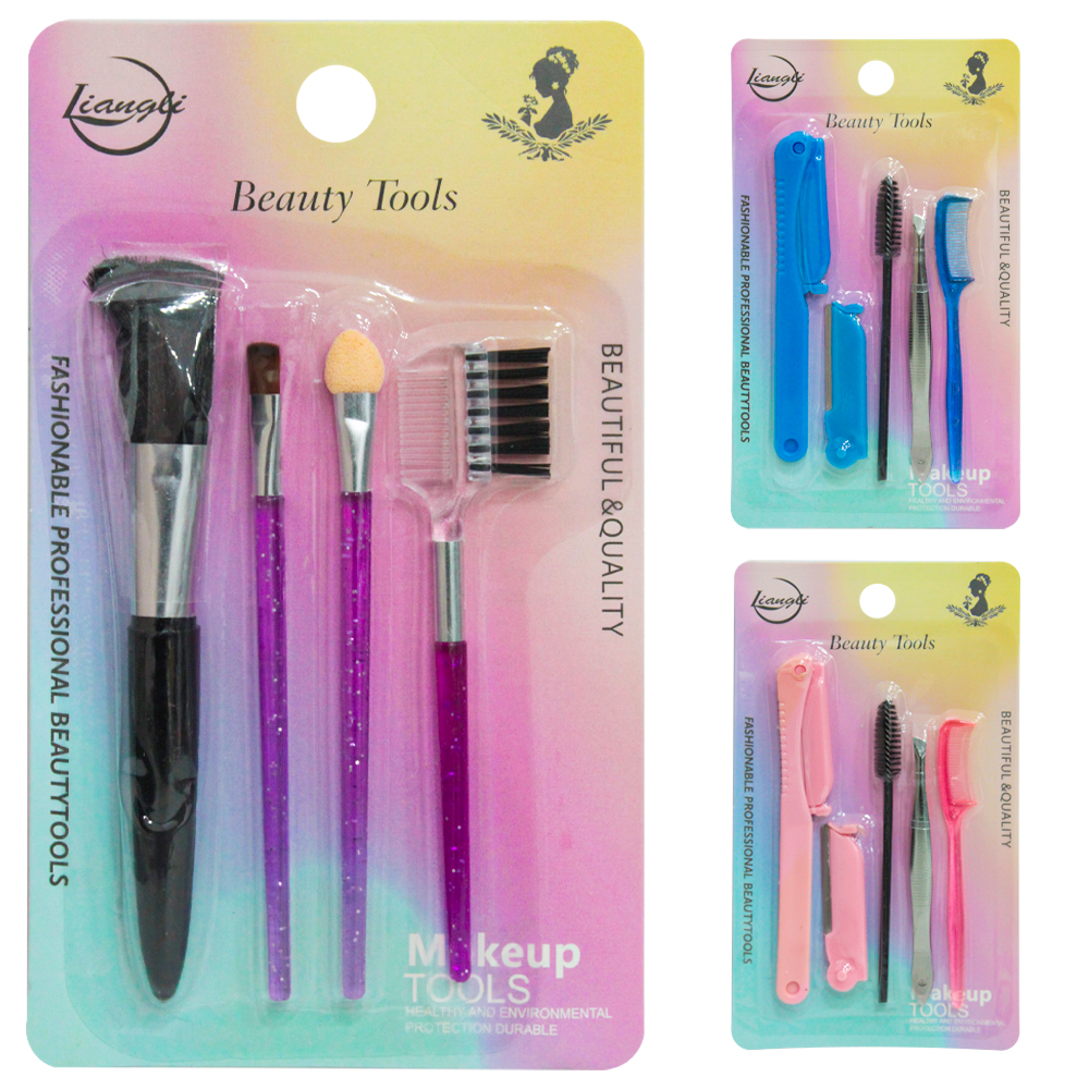 PINCEL PARA MAKE / MAQUIAGEM BEAUTY TOOLS 4 PECAS
