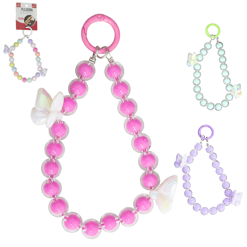 PULSEIRA PARA CELULAR BORBOLETA 12CM
