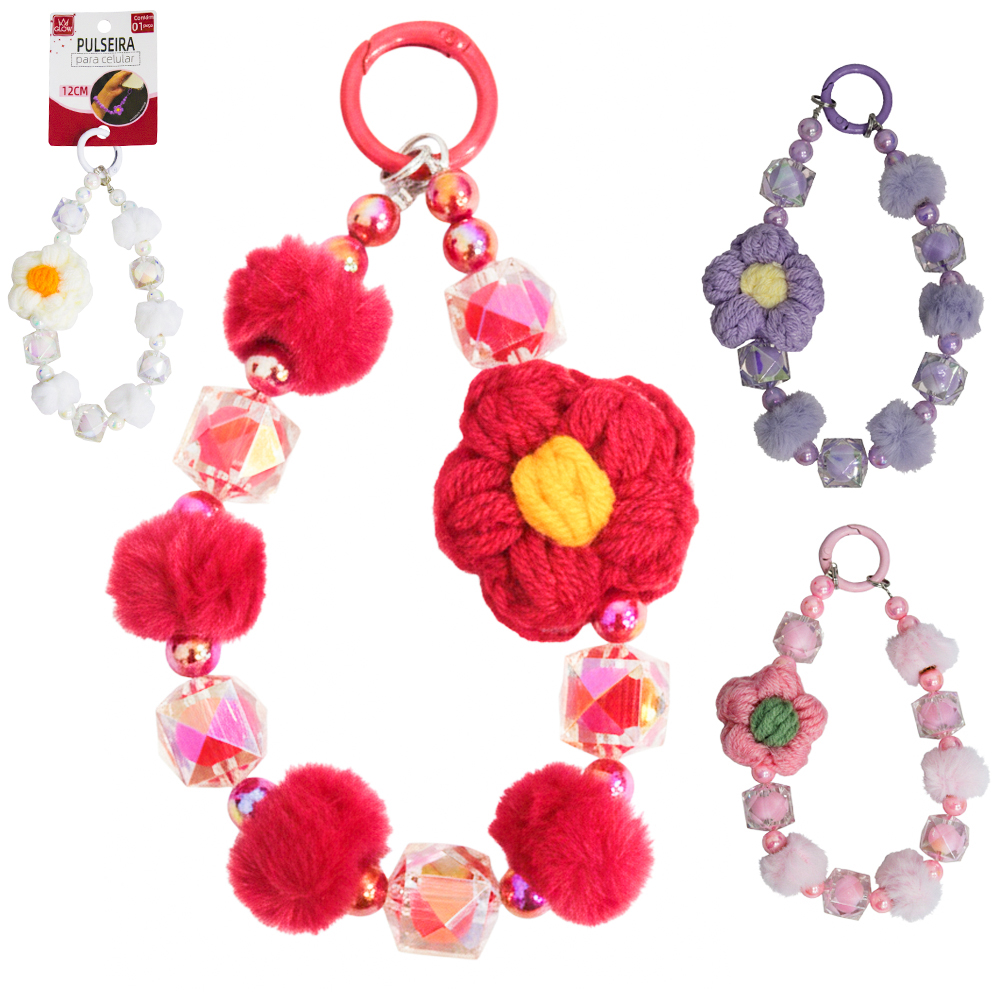 PULSEIRA PARA CELULAR CROCHE 12CM