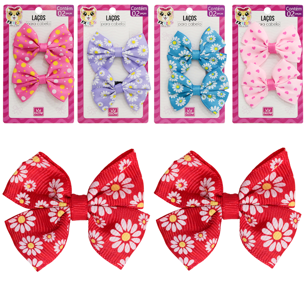 KIT ACESSORIOS PARA CABELO PRESILHA LACO FX KIDS COM 2 PECAS