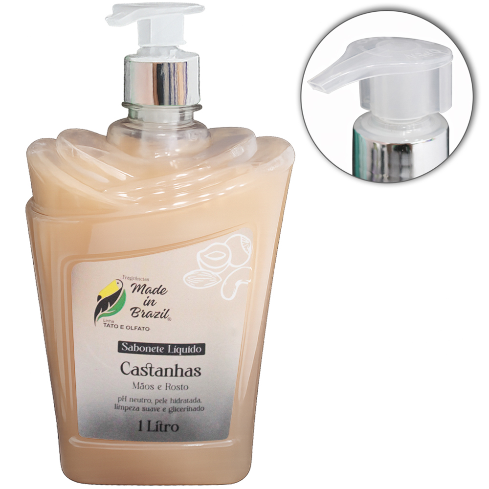 SABONETE LIQUIDO CASTANHAS MAOS E ROSTO LINHA TATO E OLFATO 1L