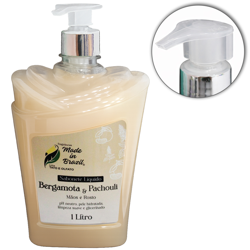 SABONETE LIQUIDO BERGAMOTA E PATCHOULI MAOS E ROSTO LINHA TATO E OLFATO 1L