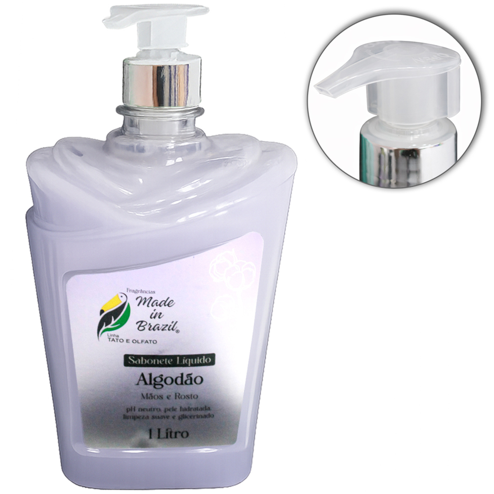 SABONETE LIQUIDO ALGODAO MAOS E ROSTO LINHA TATO E OLFATO 1L