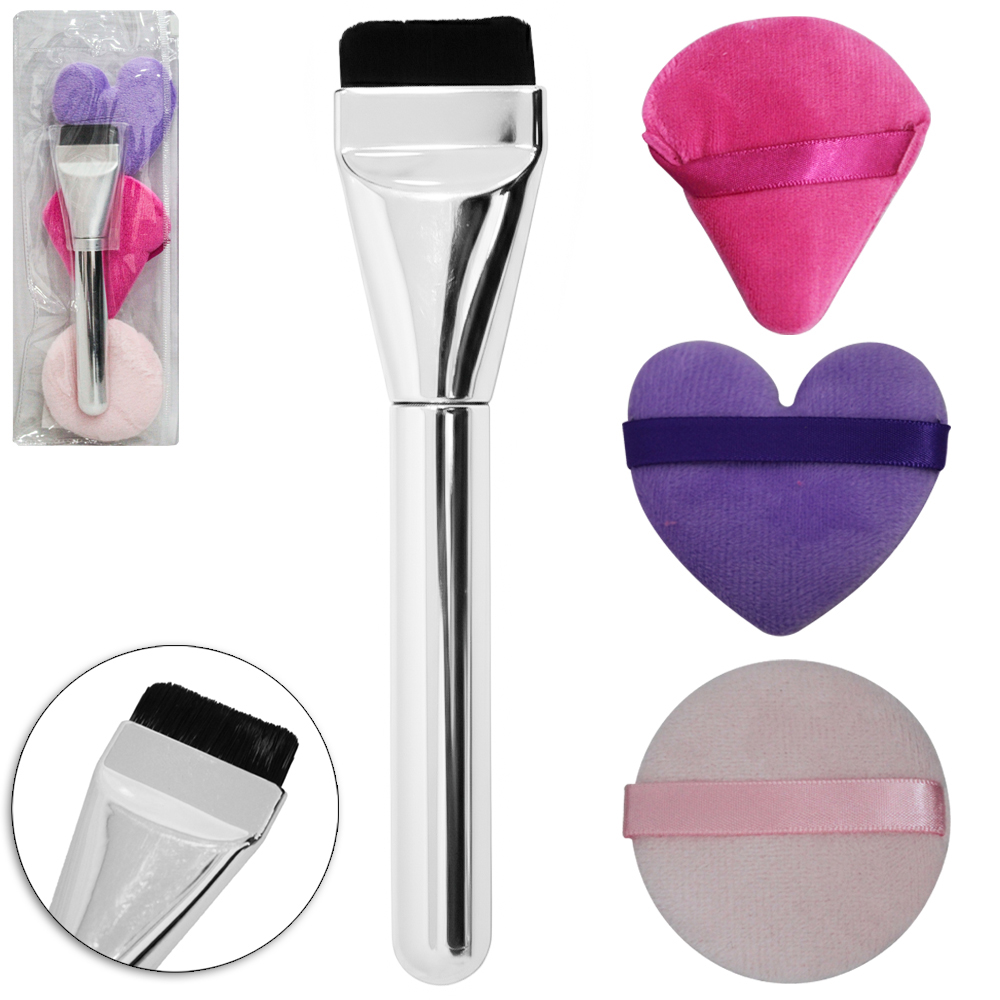 ESPONJA COM PINCEL PARA MAKE / MAQUIAGEM NA BOLSA