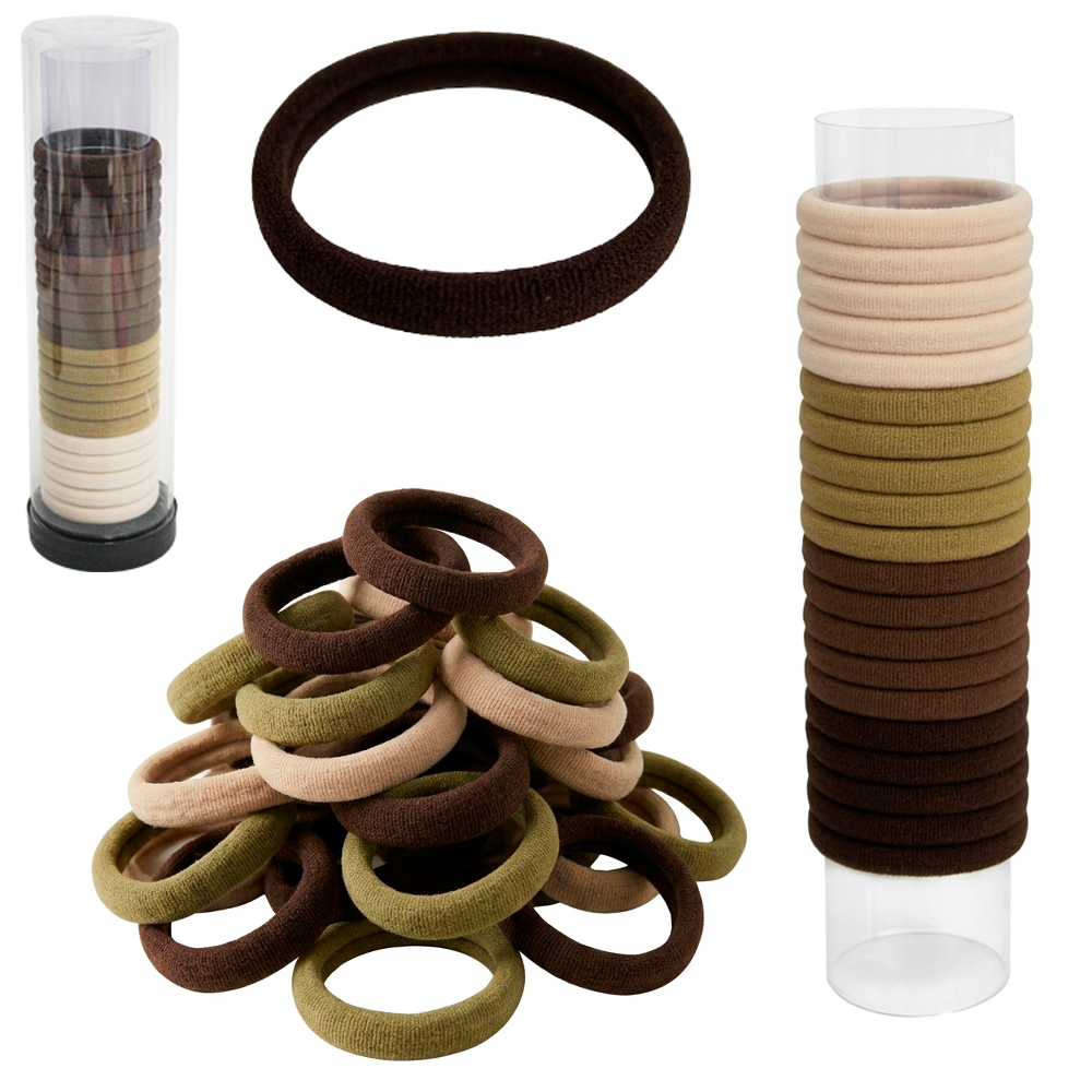 KIT ACESSORIOS PARA CABELO ELASTICO / RABICO COM 20 PECAS 4CM DE Ø NO TUBO