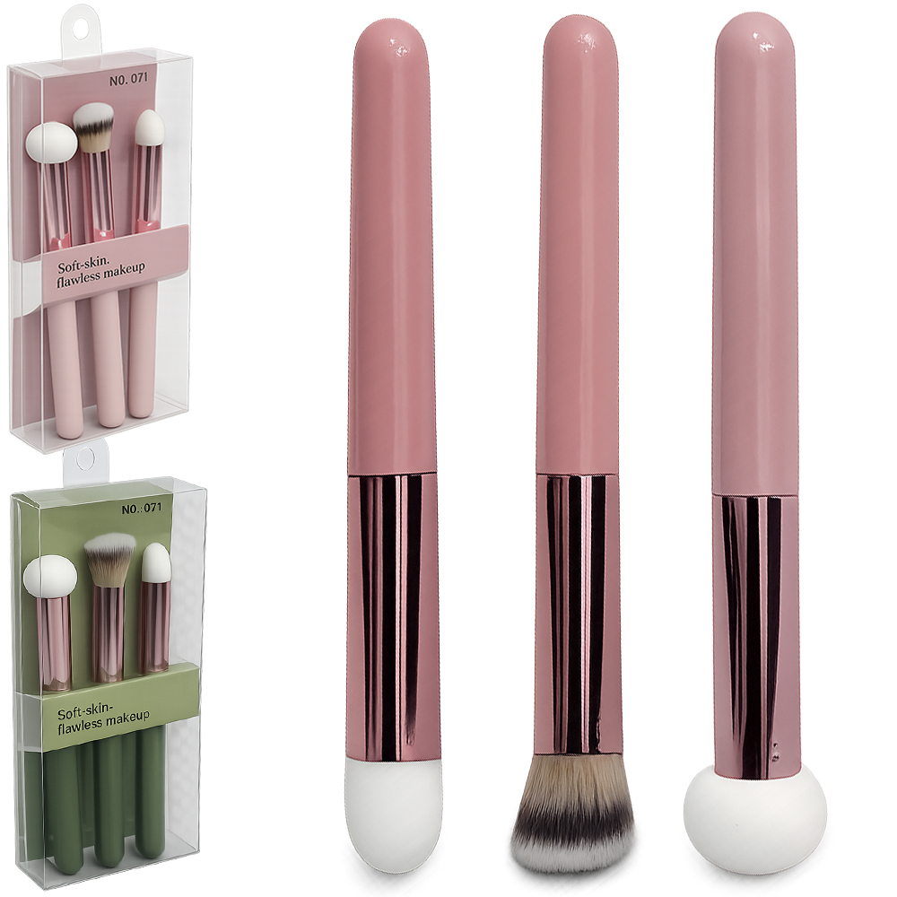 PINCEL PARA MAKE / MAQUIAGEM MAKEUP COM 3 PECAS