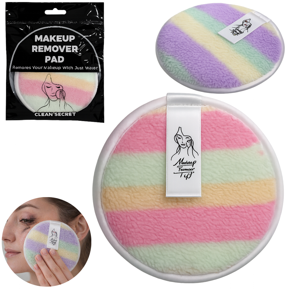 ESPONJA / BUCHA DE POLIESTER REMOVEDORA / LIMPEZA MAKE / MAQUIAGEM MAKEUP REMOVER PAD 12CM DE Ø