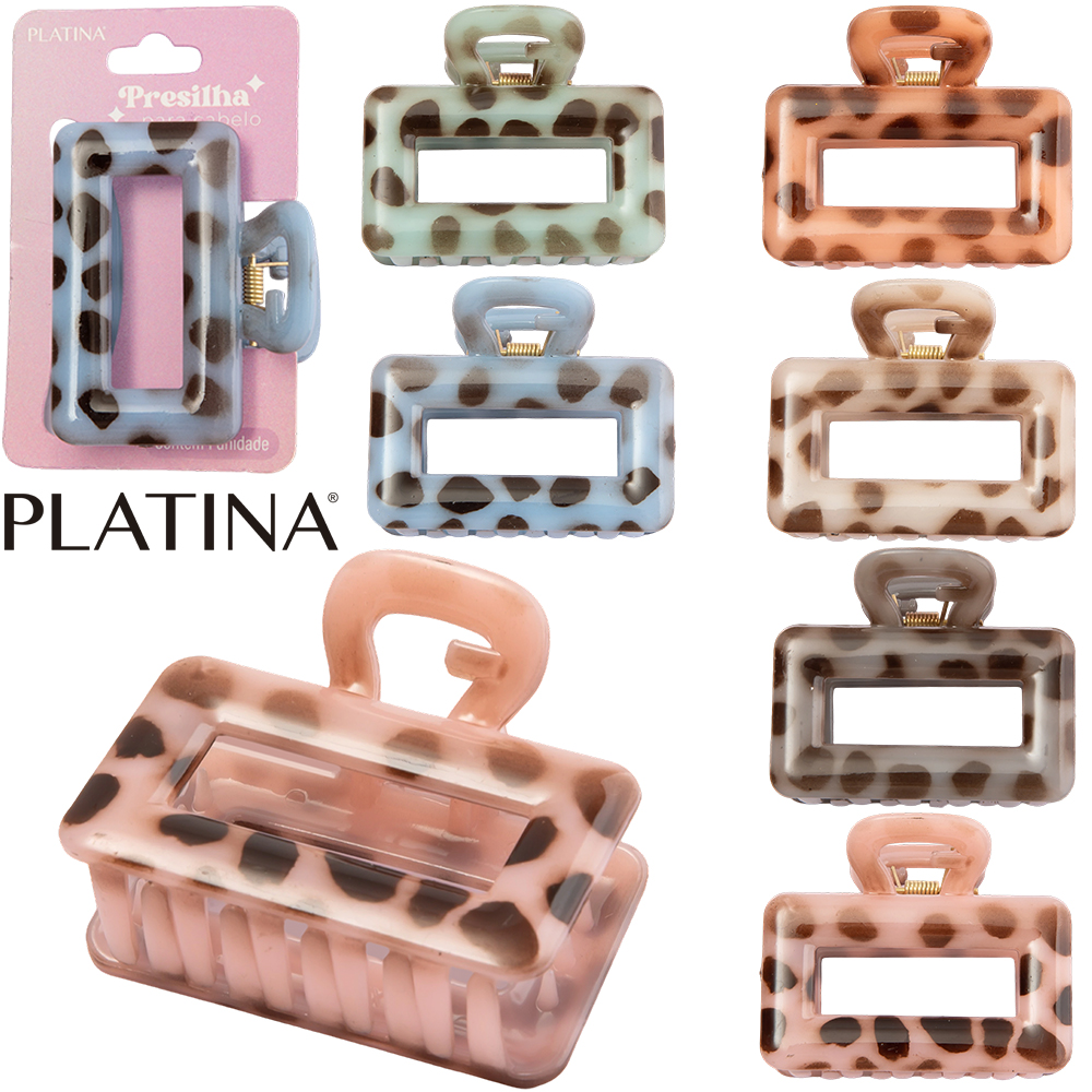 ACESSORIO PARA CABELO PRESILHA PLATINA 6,5X4,5X5XCM