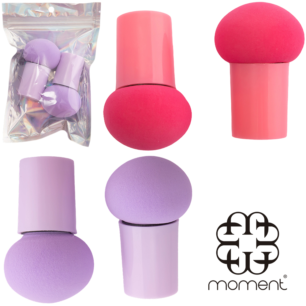 ESPONJA PARA MAQUIAGEM CABO PLASTICO COM 2 PECAS 6X4CM DE Ø