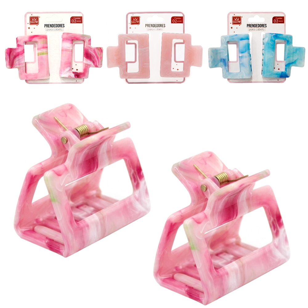 KIT ACESSORIOS PARA CABELO PIRANHA COM 2 PECAS 5X4,5CM