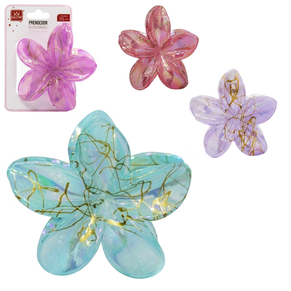 ACESSORIO PARA CABELO PIRANHA FLOR 8X3CM