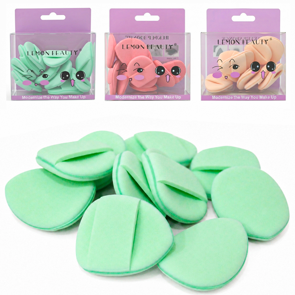 ESPONJA PARA MAQUIAGEM GOTA LEMON BEAUTY COM 10 PECAS 4X3CM 