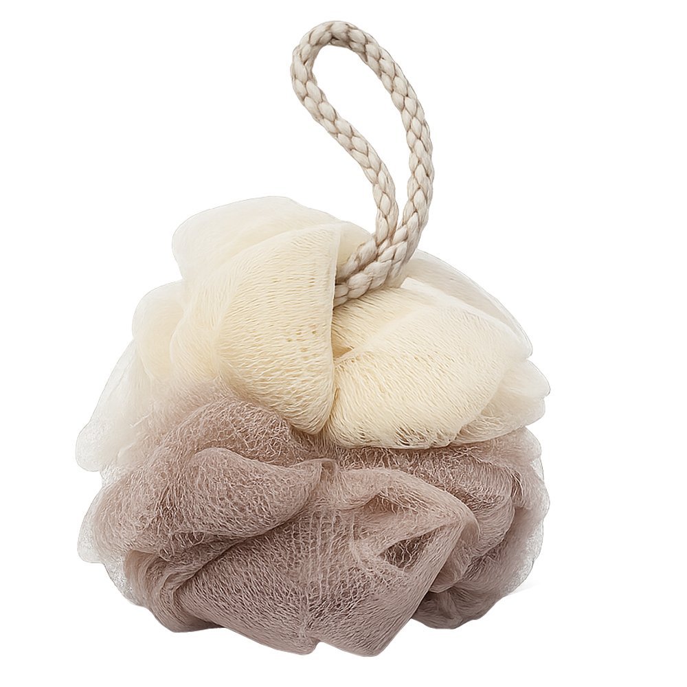 ESPONJA / BUCHA DE NYLON PARA BANHO VERSY BICOLOR 10CM