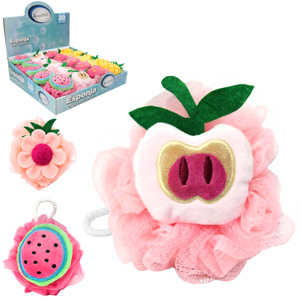 ESPONJA / BUCHA DE NYLON PARA BANHO FRUTAS DP PLAY