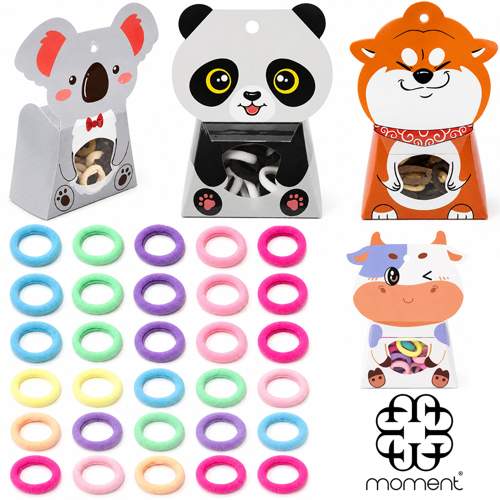 KIT ACESSORIOS PARA CABELO ELASTICO / RABICO ANIMAIS COM 20 PECAS 1,5CM DE Ø