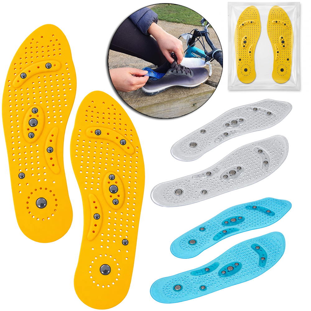 PALMILHA MASSAGEADORA MAGNETICA PROTETOR DE SILICONE PARA APOIO DOS PES 1 PAR 28,5X9CM