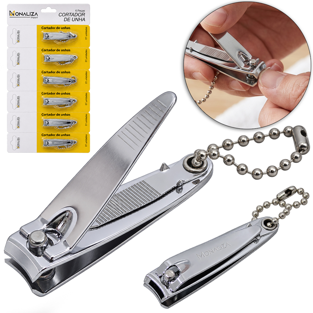 CORTADOR DE UNHA COM 6 PECAS  DE INOX 2'' 5CM