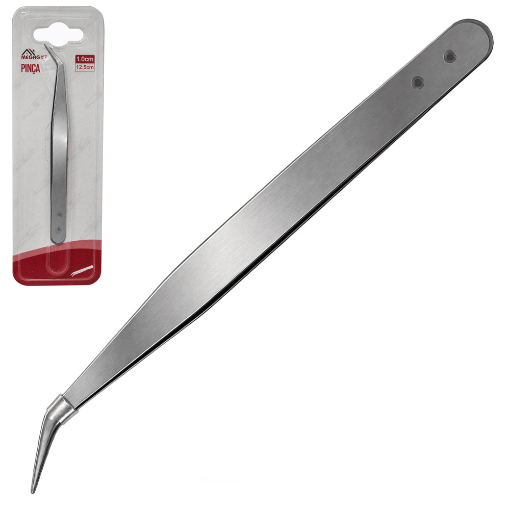 PINCA CURVA PARA ALONGAMENTO CILIOS DE INOX 12,5CM
