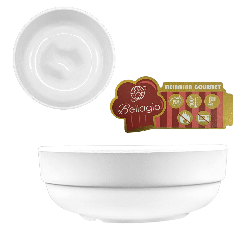 TIGELA DE MELAMINA REDONDA P GOURMET BRANCA 500ML 5,5X14CM DE Ø